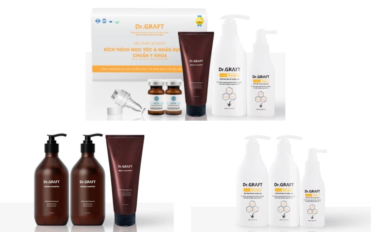 3 Combo chăm sóc tóc toàn hiện của nhà Dr.Graft