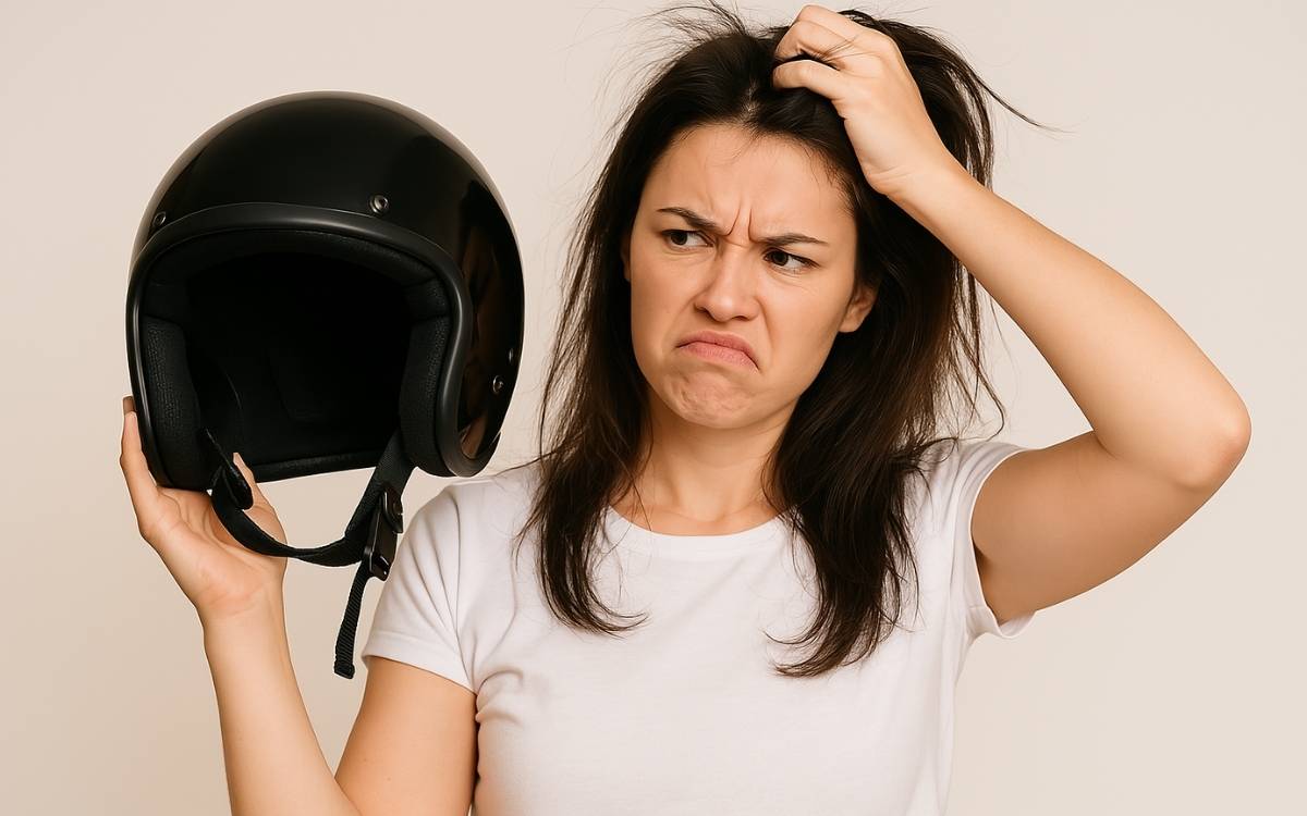 Đội mũ bảo hiểm nhiều khiến tóc trở nên tệ hơn