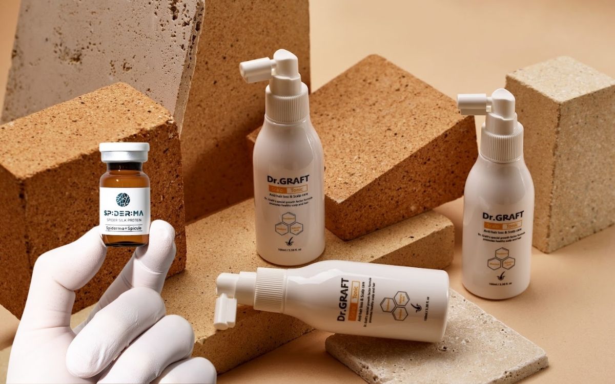 Kết hợp Scalp Tonic và Spiderma Spicule